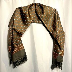 New Golden Camel Pure Silk Printed Western Style Horse Head Horse Shoe Scarf